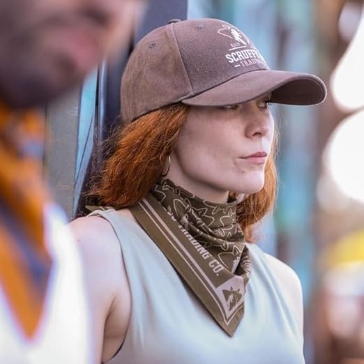 Scruffy Dog bandana worn as neckerchief unisex