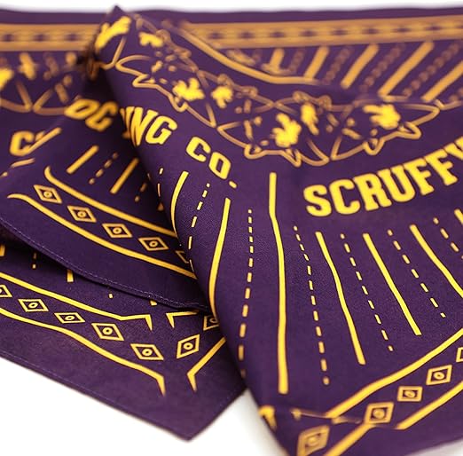 Scruffy Dog bandana cotton fabric print detail