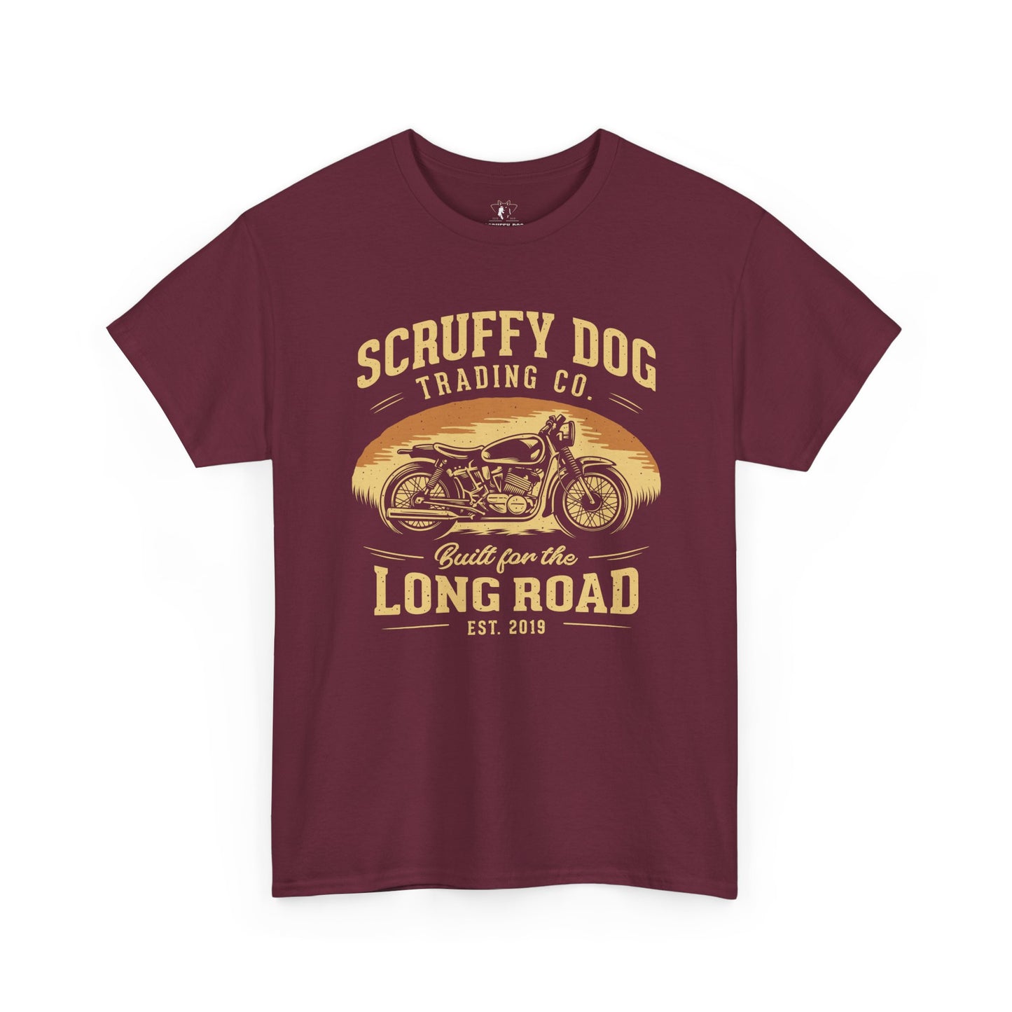 Men’s vintage biker t-shirt lifestyle open road Scruffy Dog