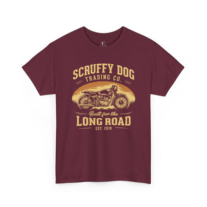 Men’s vintage biker t-shirt lifestyle open road Scruffy Dog