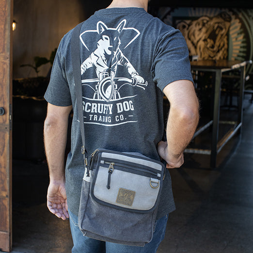 Small Messenger Bag – 11" | Black/Grey