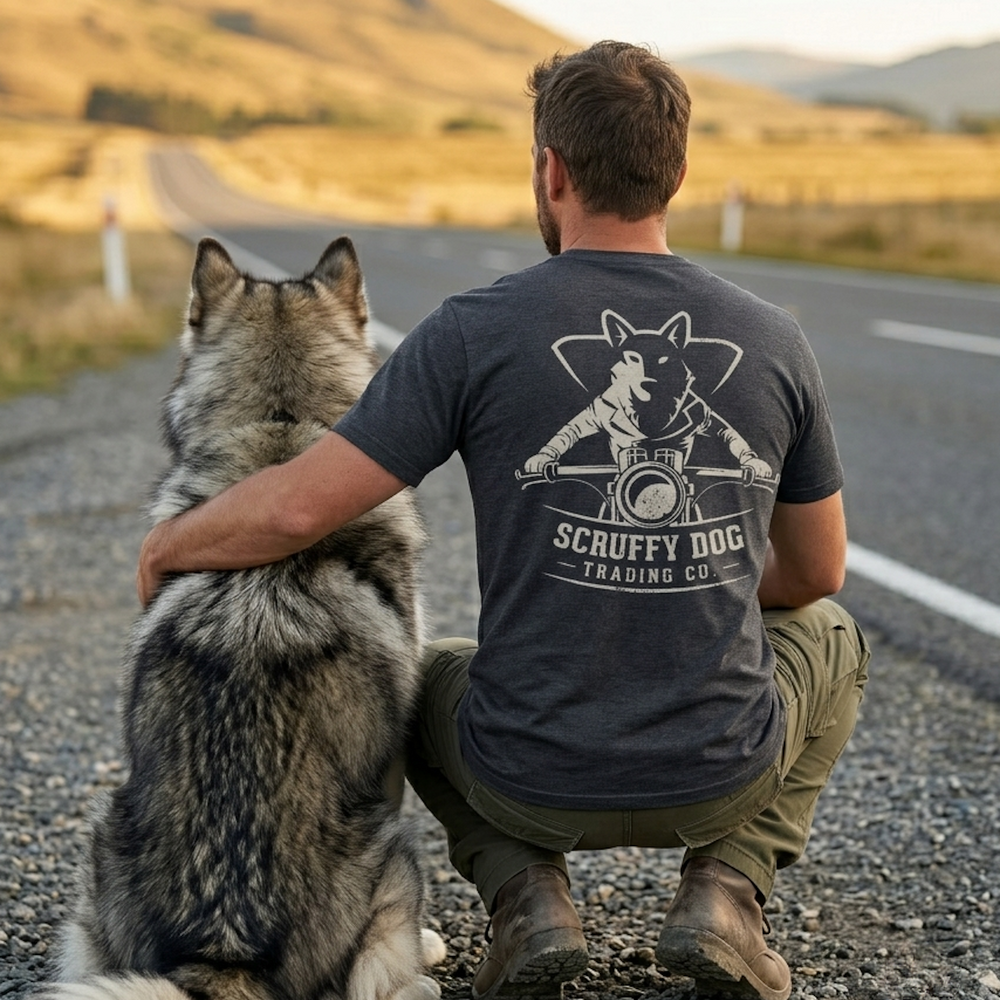 Motorcycle Dog Graphic T-Shirt