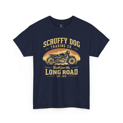 Men’s vintage biker t-shirt lifestyle open road Scruffy Dog