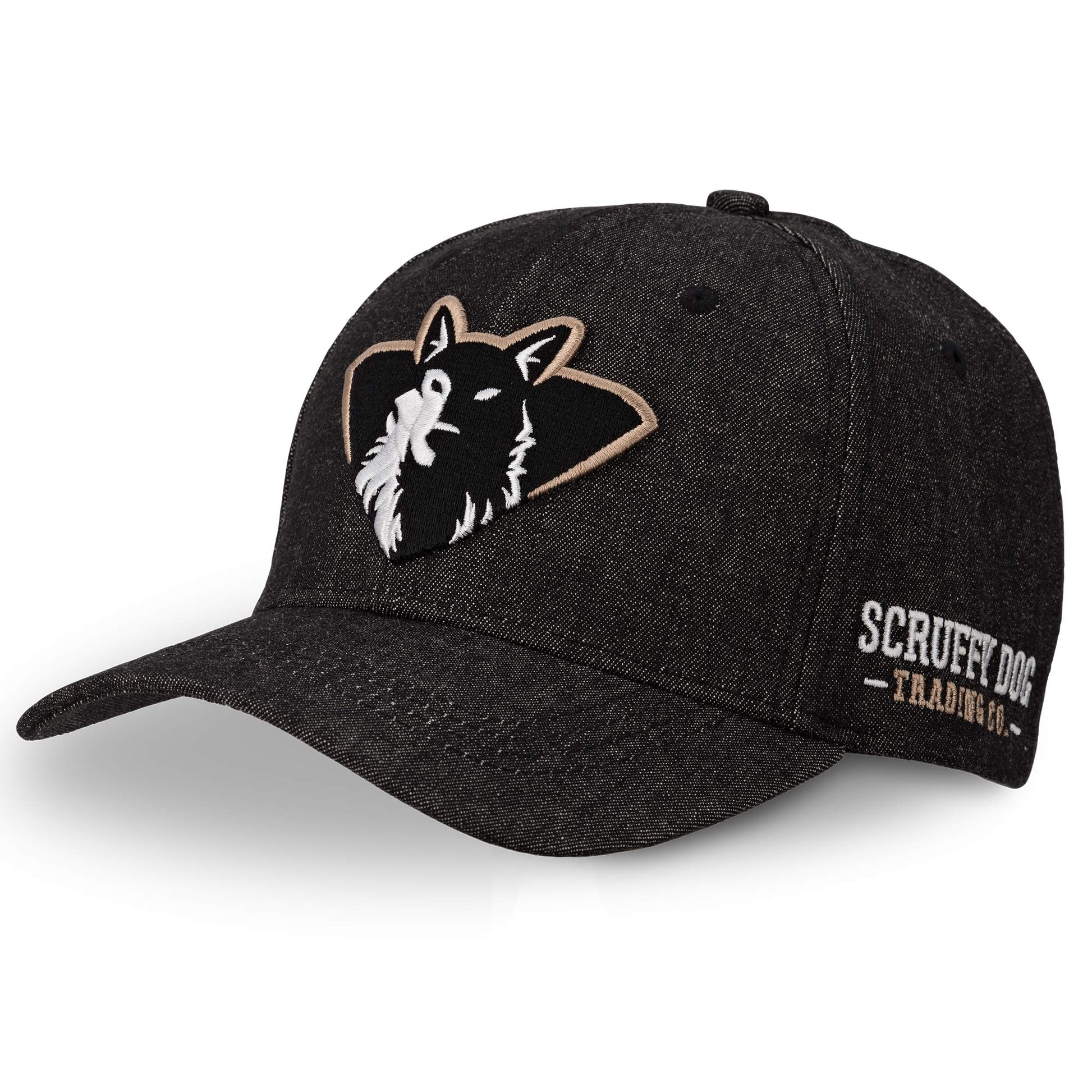 Black denim premium baseball cap by Scruffy Dog Trading Co.