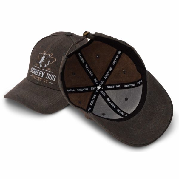 Side view of brown baseball cap