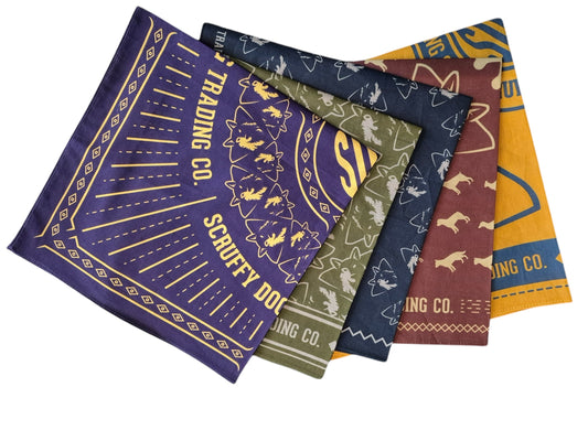 Scruffy Dog designer bandana designs earthy colours