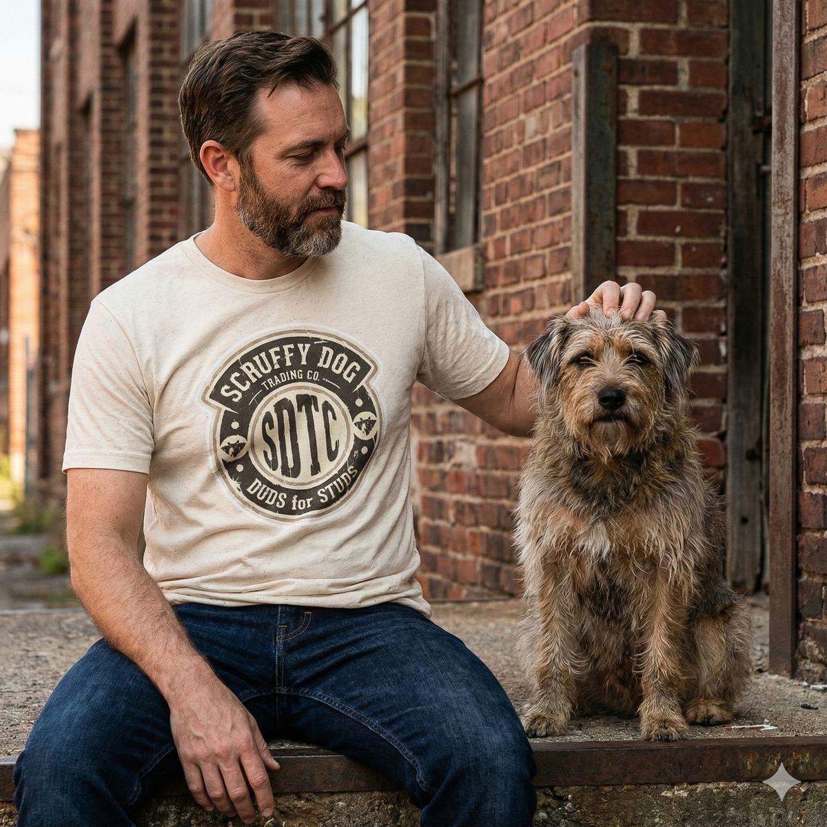 Duds for Studs Vintage Logo T-Shirt - Natural