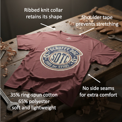 Duds for Studs vintage logo t-shirt print detail