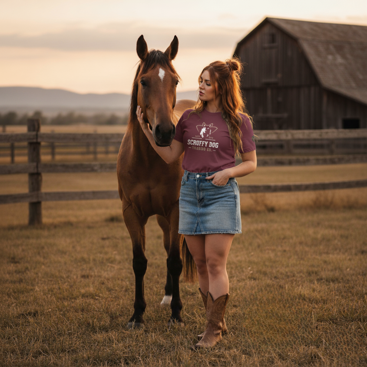 Classic Logo T-Shirt - Maroon Red