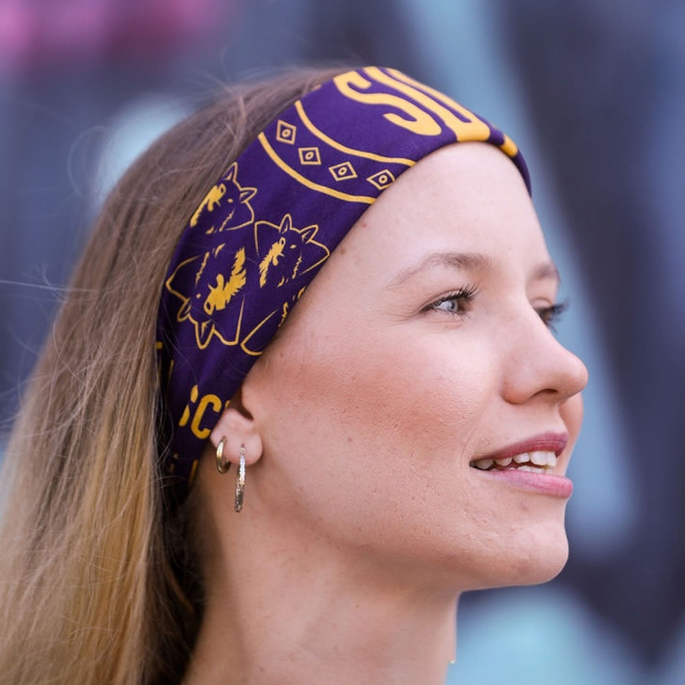 Premium Designer Bandana - Purple and Gold