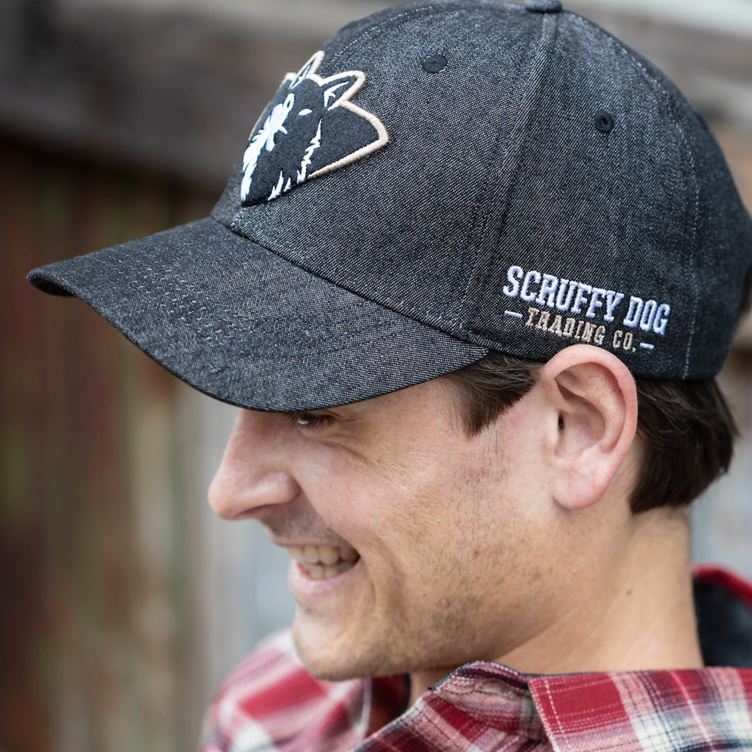 Premium Baseball Cap – Black Denim