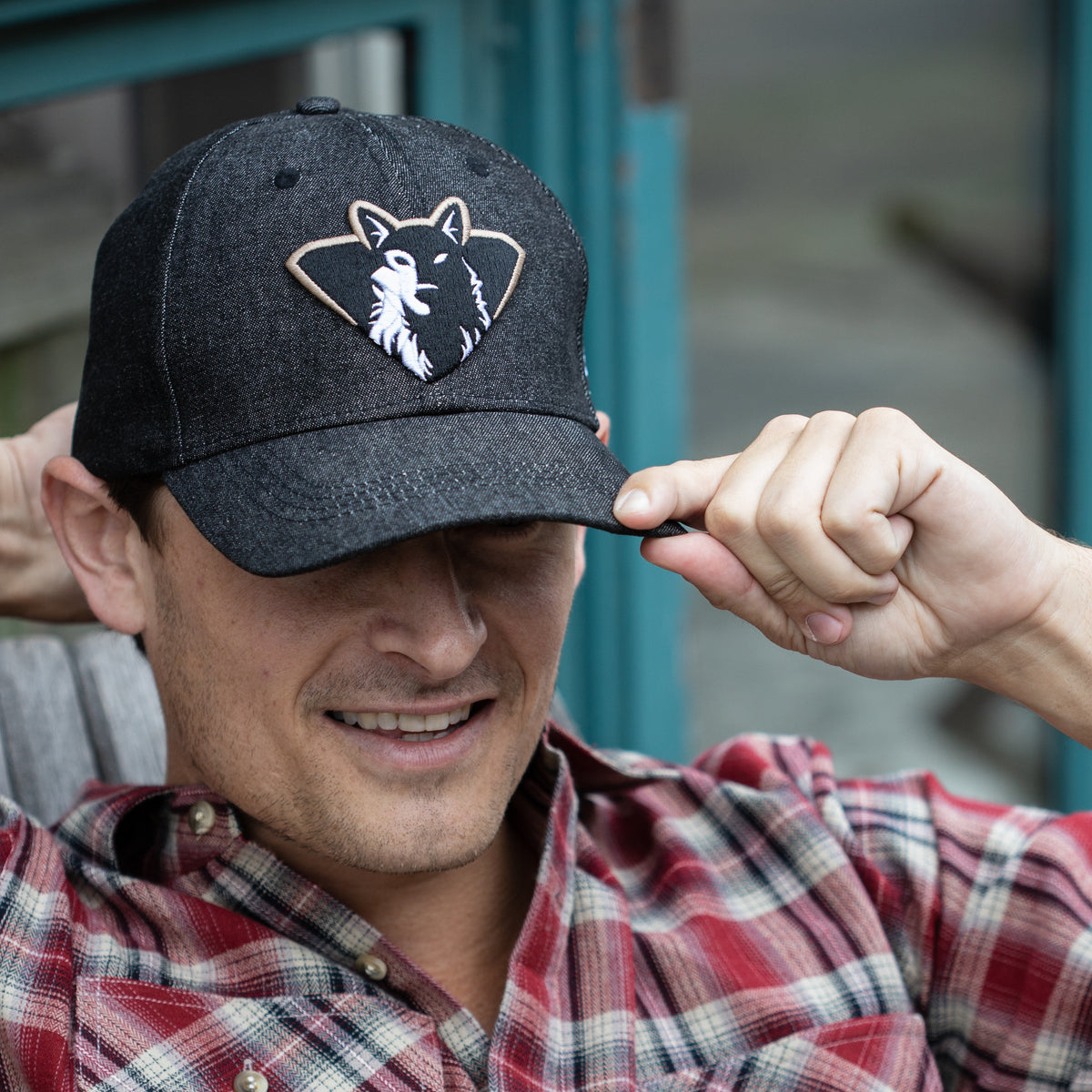 Premium Baseball Cap – Black Denim