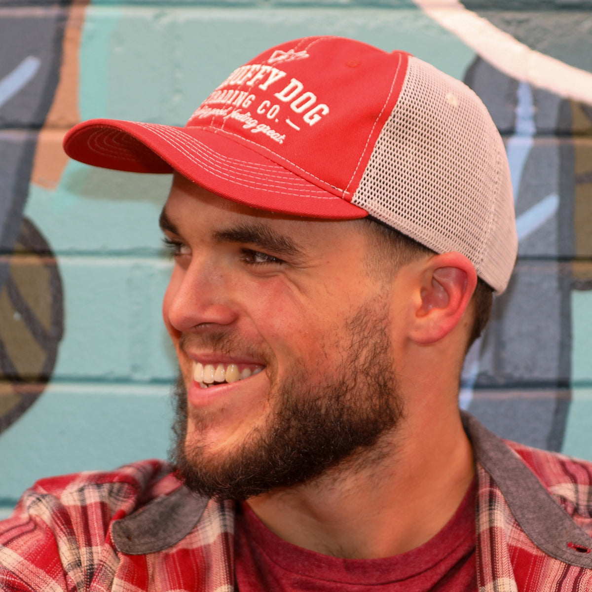 Premium Trucker Hat – Vintage Red