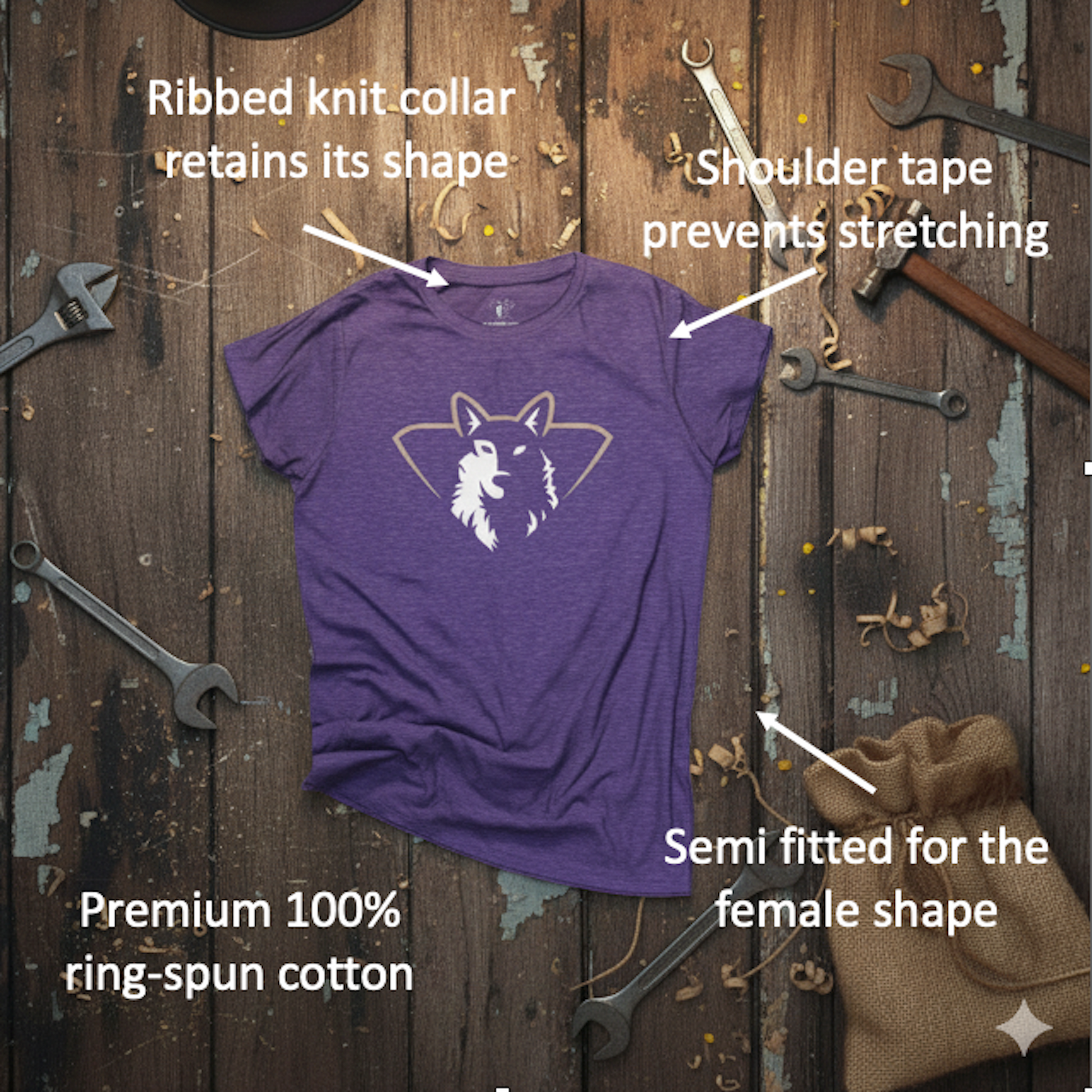 Scruffy Dog dog face logo t-shirt vintage print detail