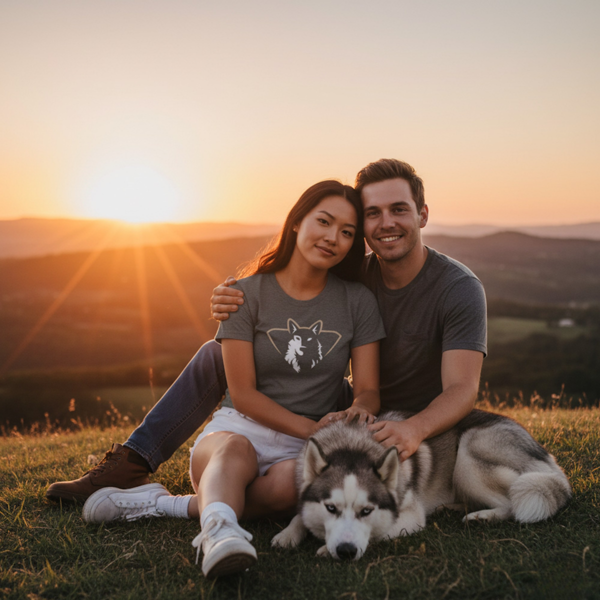 Ladies Vintage Logo T-Shirt - Dark Grey