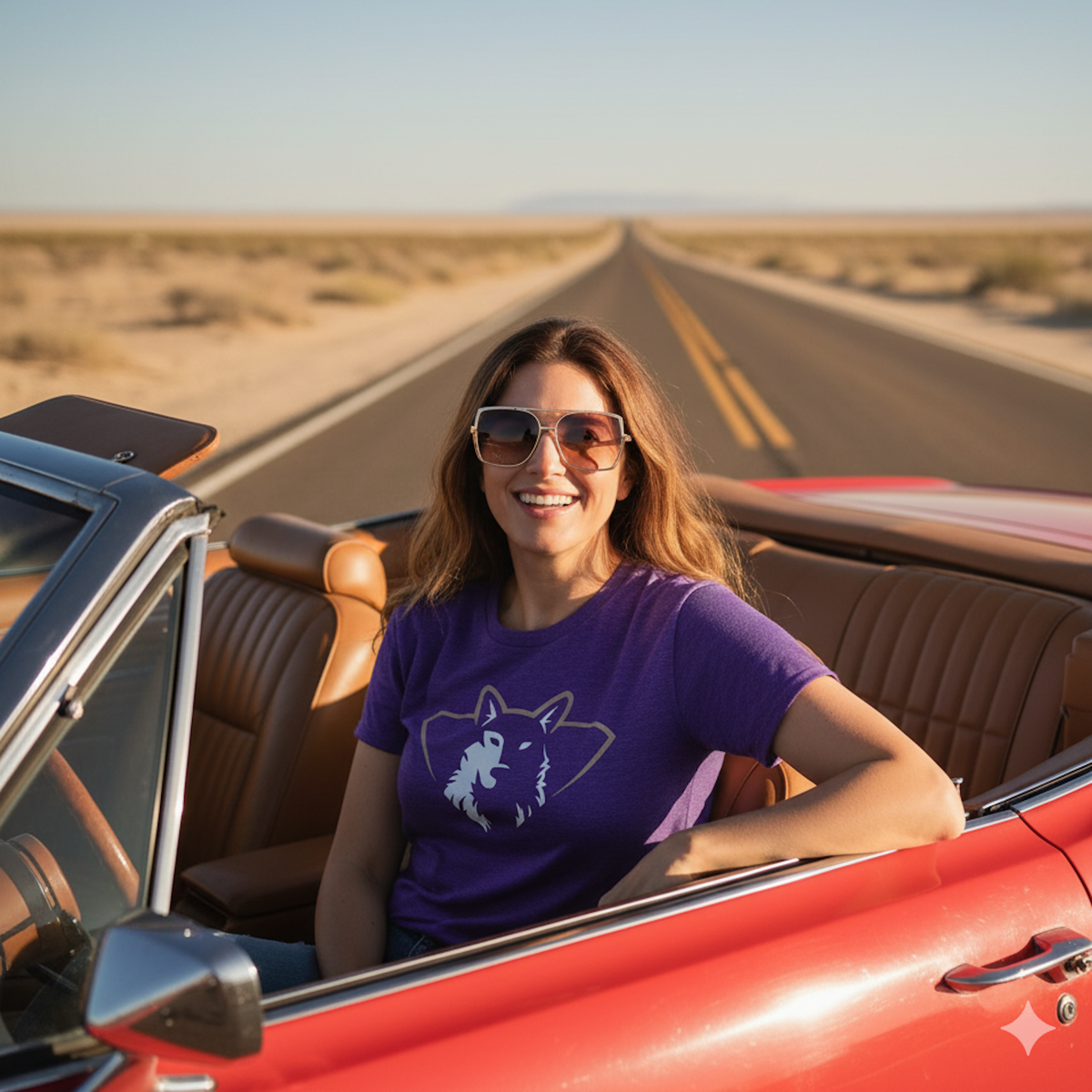 Ladies Vintage Logo T-Shirt - Purple