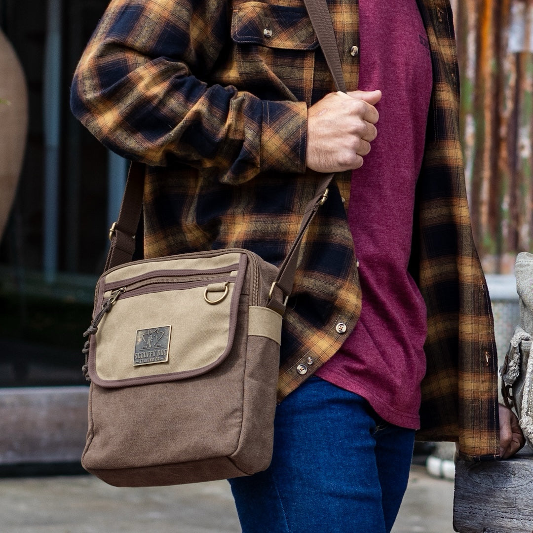 Small Messenger Bag – 11" | Brown/Beige
