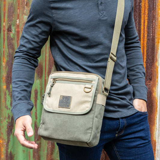 Small Messenger Bag – 11" | Khaki/Sand