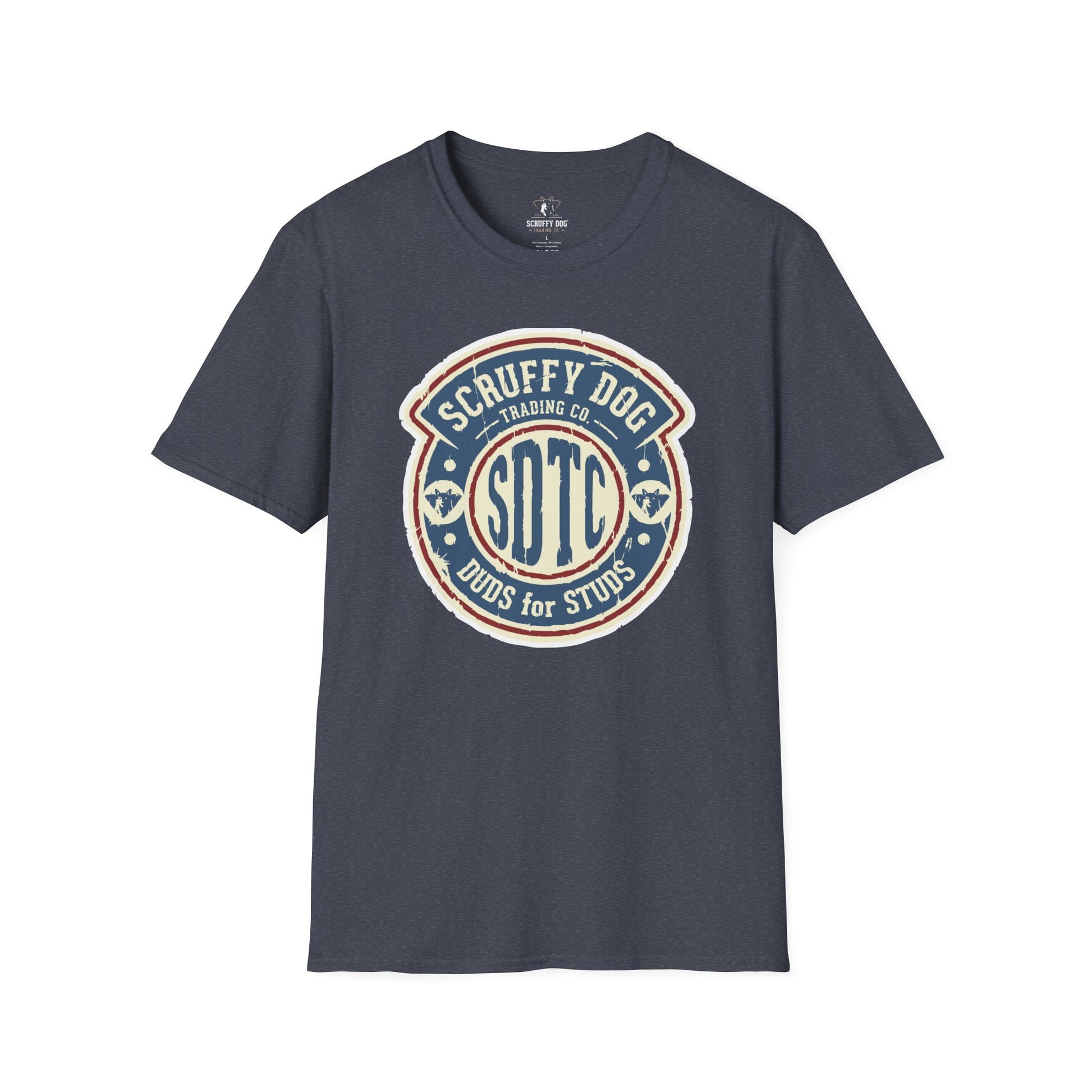 Duds for Studs vintage logo t-shirt in navy