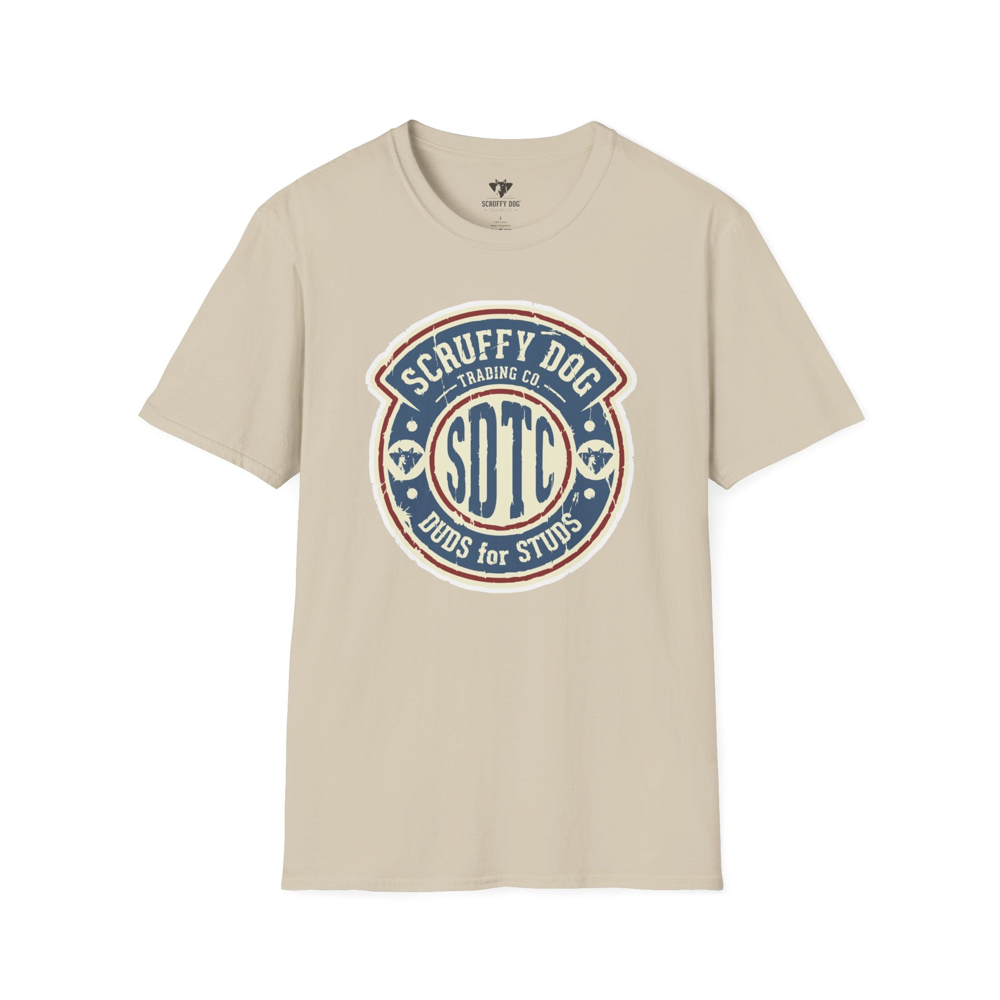 Duds for Studs vintage logo t-shirt in natural