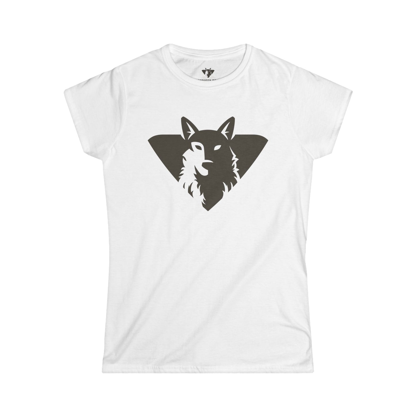 Scruffy Dog dog face logo t-shirt vintage print detail