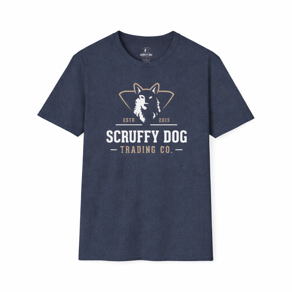 Classic logo t-shirt in navy by Scruffy Dog Trading Co.